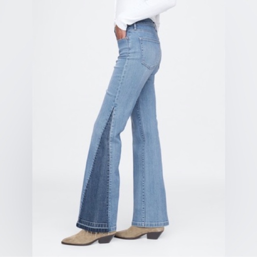 Gap 70s Flare Jeans with contrasting denim